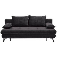 SCHLAFSOFA in Textil Schwarz  - Schwarz, Design, Textil/Metall (205/79-96/85cm) - Novel