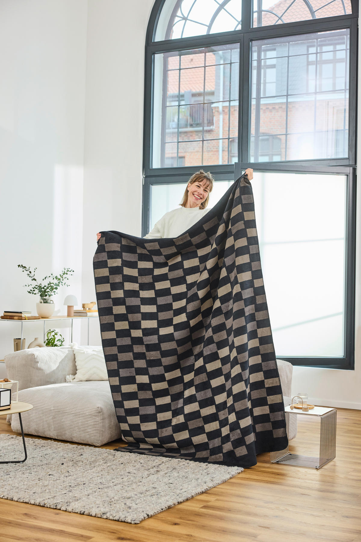 WOHNDECKE 150/200 cm  - Schwarzbraun, KONVENTIONELL, Textil (150/200cm) - Novel