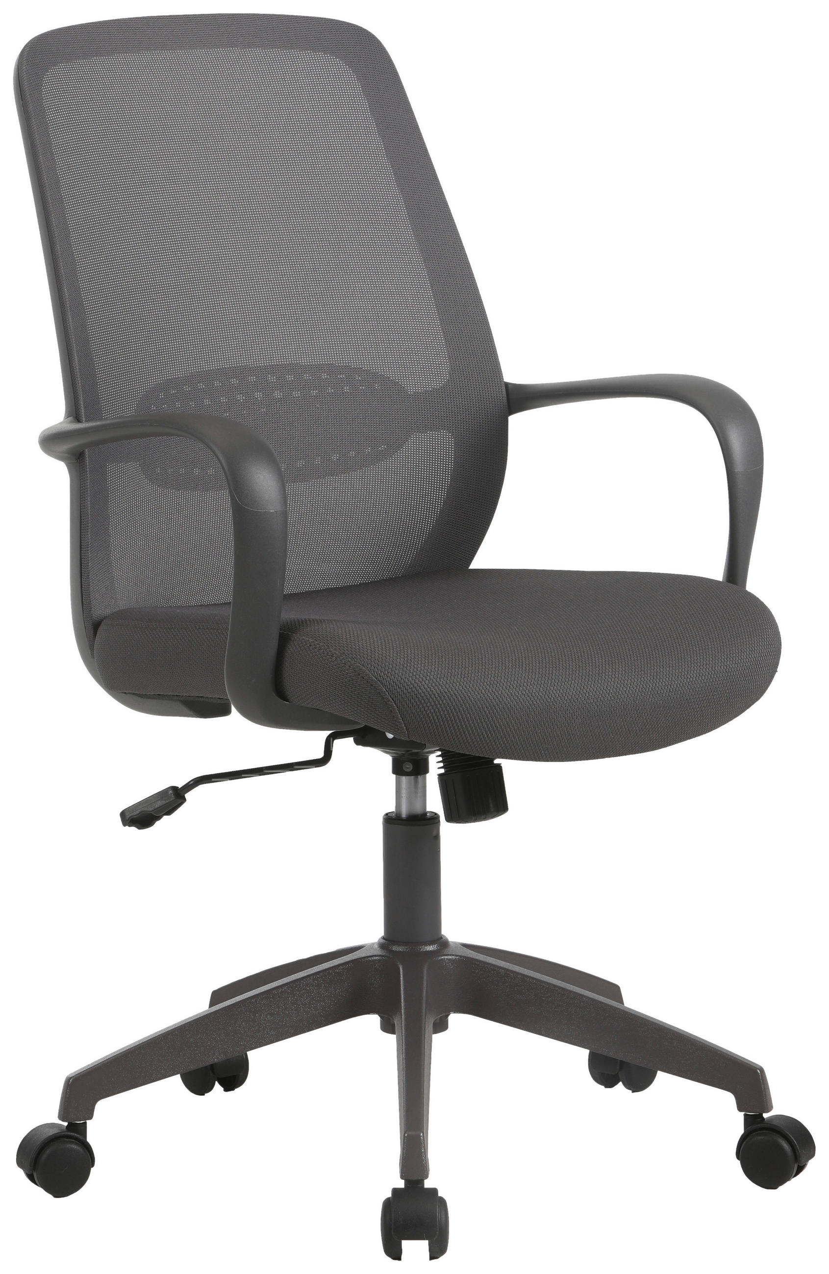 DREHSTUHL  in Netzbespannung, Webstoff Grau  - Grau, Basics, Kunststoff/Textil (58/96/104/62cm) - Xora