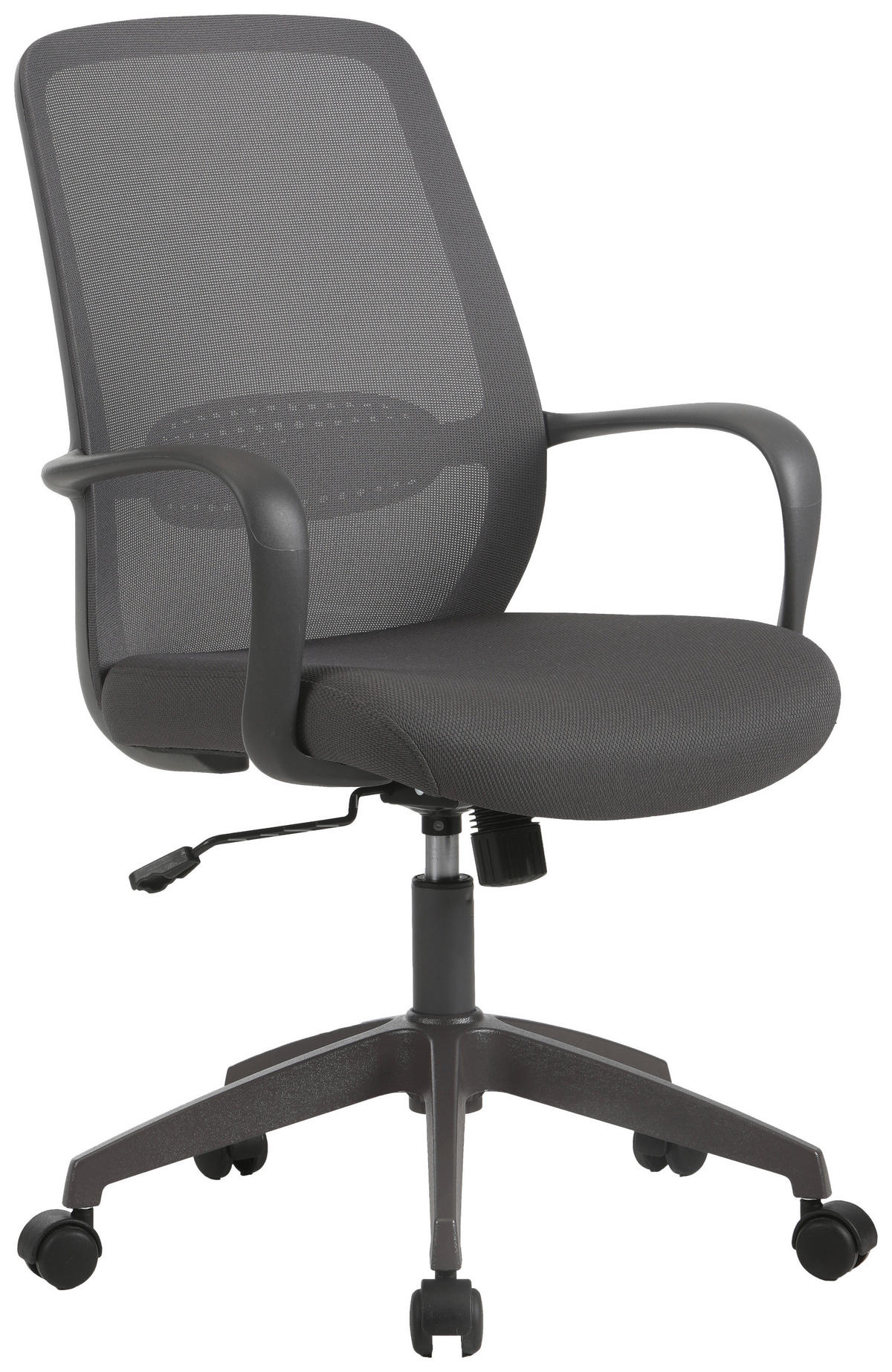 VRTLJIVI STOL umetna masa, tekstil siva  - siva, Basics, umetna masa/tekstil (58/96/104/62cm) - Xora