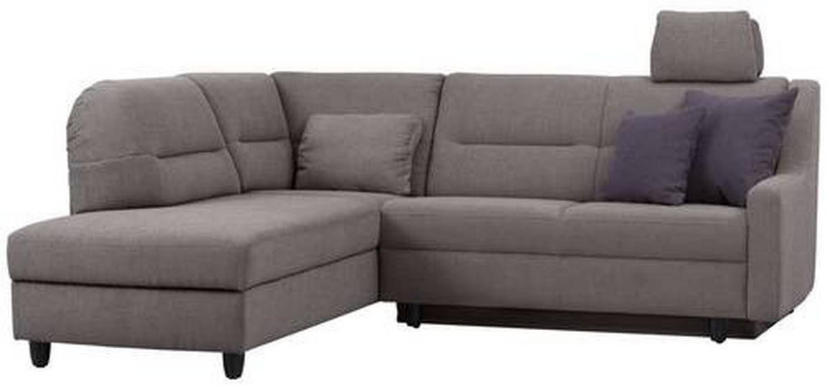ECKSOFA in Chenille Grau  208/226 cm  - Schwarz/Grau, KONVENTIONELL, Textil (208/226cm) - Sedda
