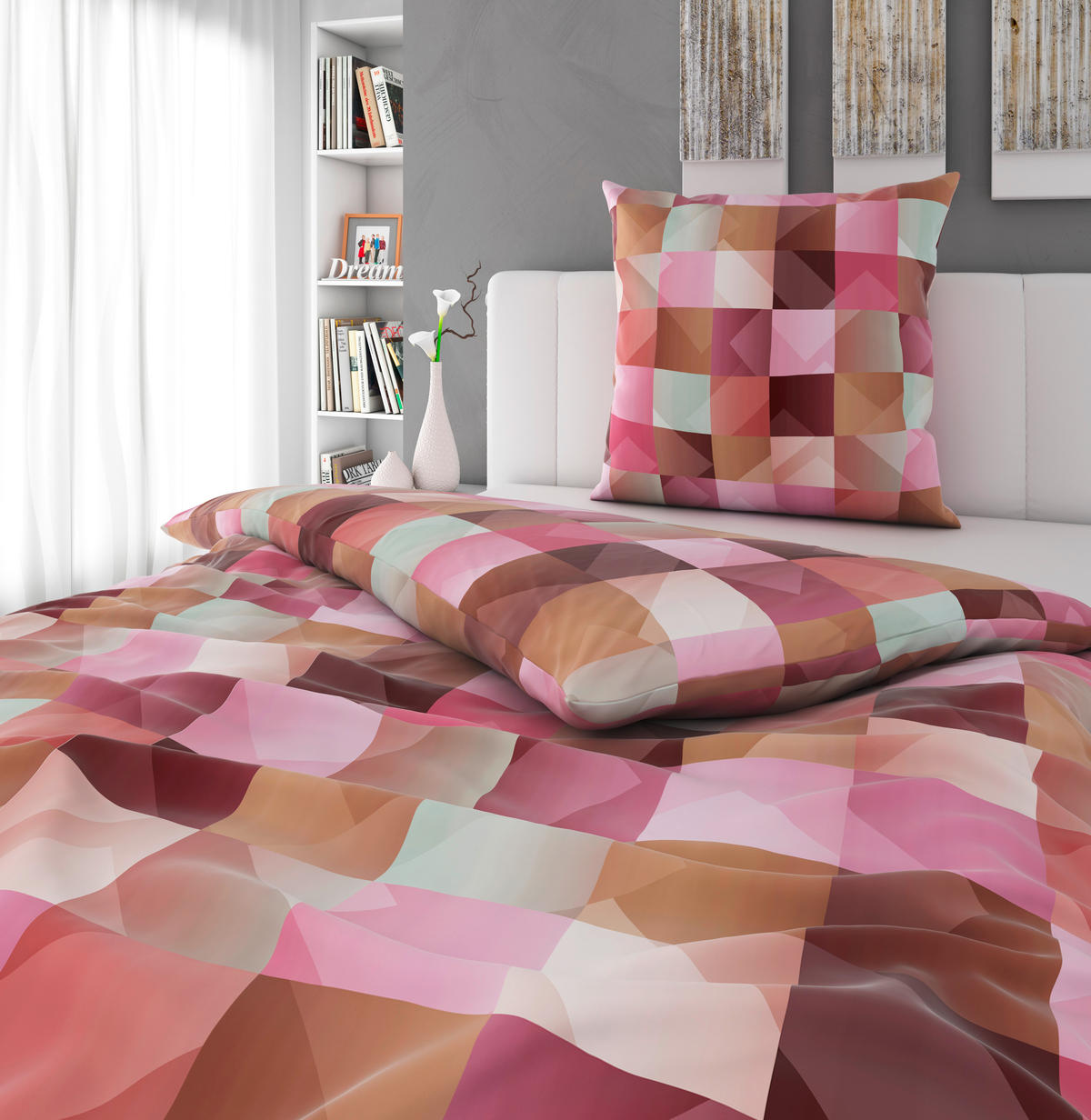 BETTWÄSCHE Javerdat Satin 135/200 cm  - Rosa, KONVENTIONELL, Textil (135/200cm) - Novel
