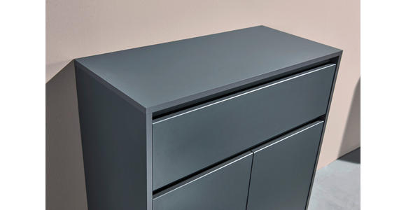 KOMMODE  in 80/103/38 cm  - Anthrazit/Schwarz, KONVENTIONELL, Holzwerkstoff/Metall (80/103/38cm) - Carryhome