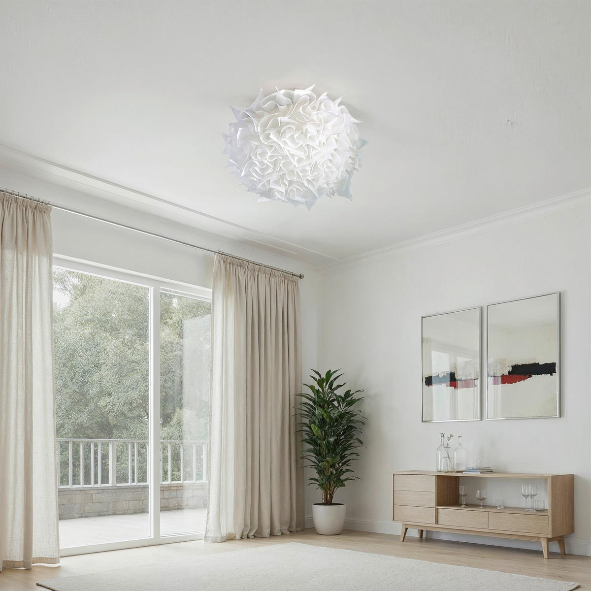 DECKENLEUCHTE Veli 78/20 cm  - Weiß, LIFESTYLE, Kunststoff (78/20cm) - Slamp