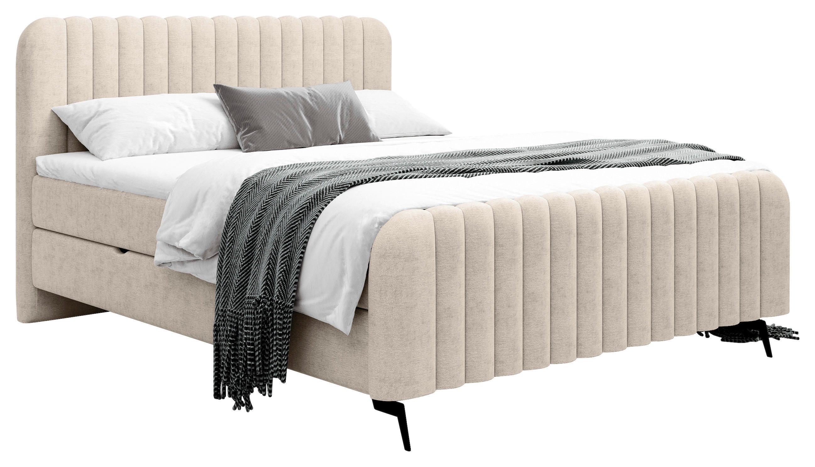 BOXBETT 140/200 cm  in Naturfarben  - Schwarz/Naturfarben, Modern, Holz/Holzwerkstoff (140/200cm) - MID.YOU