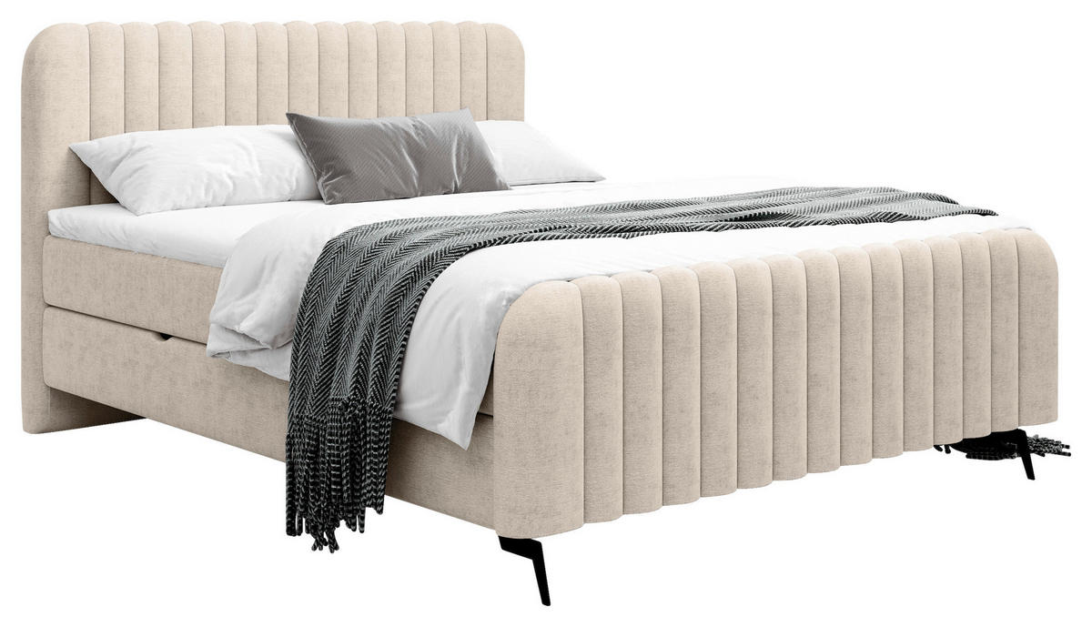 BOXBETT 140/200 cm  in Naturfarben  - Schwarz/Naturfarben, MODERN, Holz/Holzwerkstoff (140/200cm) - MID.YOU