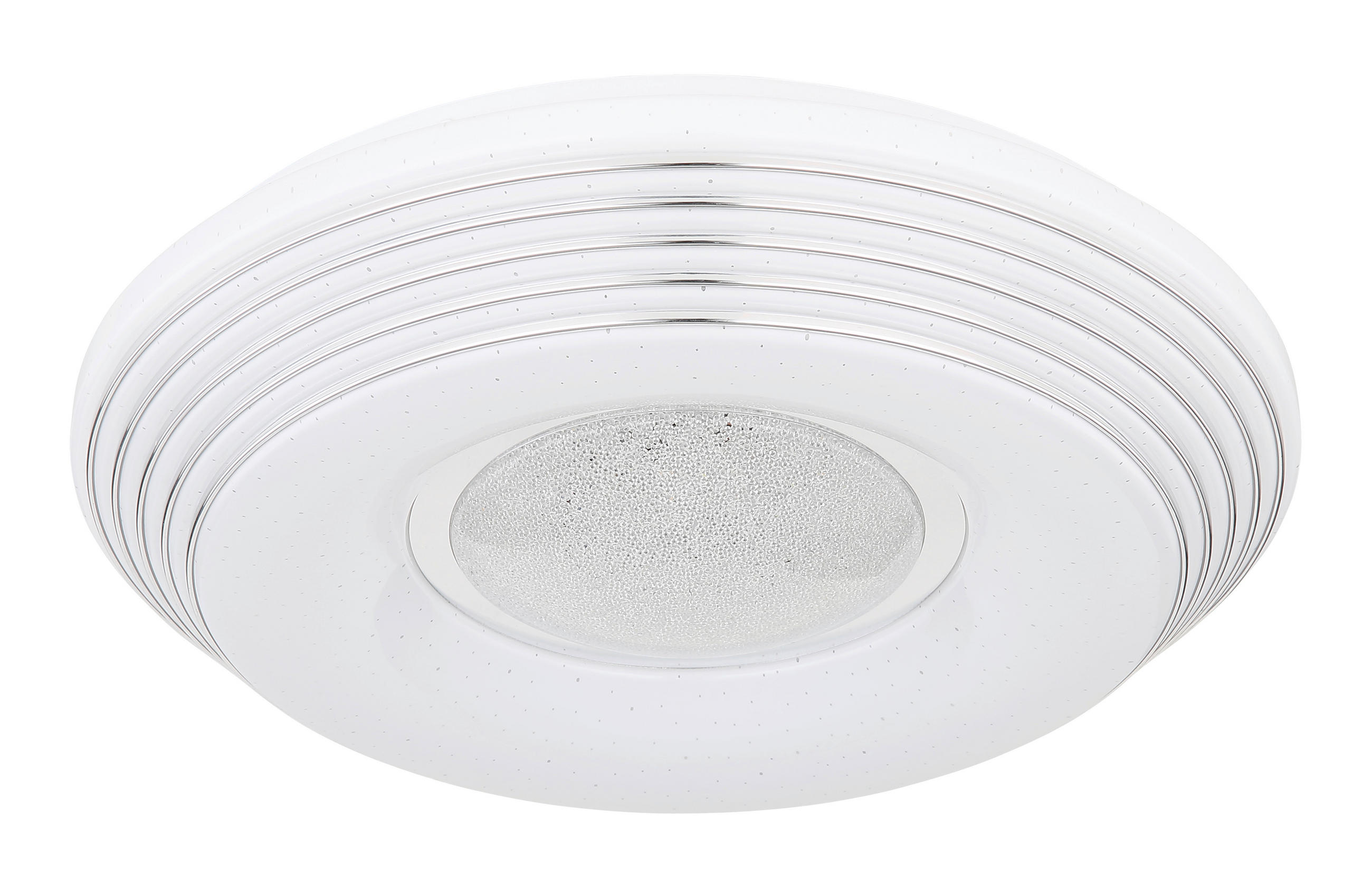 LED-DECKENLEUCHTE 39/8,3 cm   - Klar/Chromfarben, Design, Kunststoff/Metall (39/8,3cm) - Globo