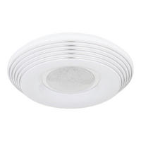 LED-DECKENLEUCHTE 24 W  39/8,3 cm    - Klar/Chromfarben, Design, Kunststoff/Metall (39/8,3cm) - Globo