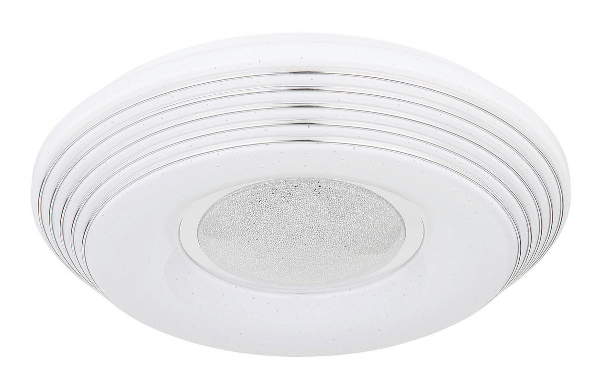 LED-DECKENLEUCHTE 24 W  39/8,3 cm    - Klar/Chromfarben, Design, Kunststoff/Metall (39/8,3cm) - Globo