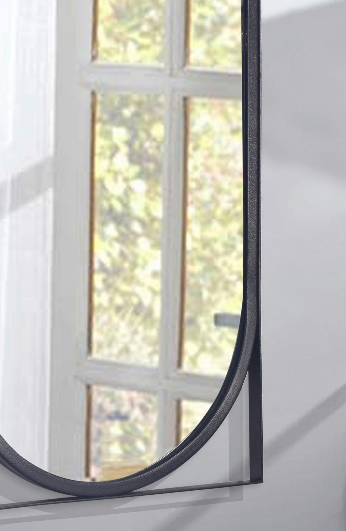 STENSKO OGLEDALO, 37/91/2,5 cm steklo  - črna, Design, kovina/steklo (37/91/2,5cm) - MID.YOU