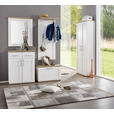GARDEROBENSCHRANK in 76/200/38 cm - Eichefarben/Silberfarben, Design, Holzwerkstoff/Kunststoff (76/200/38cm) - Xora