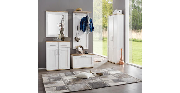 GARDEROBENSCHRANK in 76/200/38 cm - Eichefarben/Silberfarben, Design, Holzwerkstoff/Kunststoff (76/200/38cm) - Xora