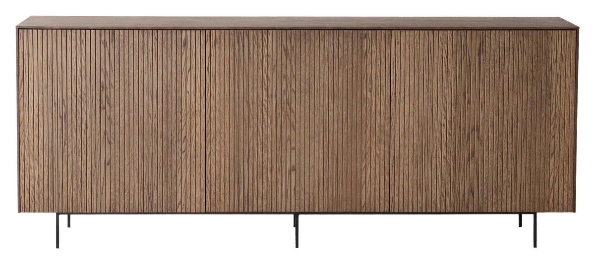 SIDEBOARD 178/70/38 cm  - svart/mörkbrun, Modern, metall/trä (178/70/38cm) - Niels Andersson