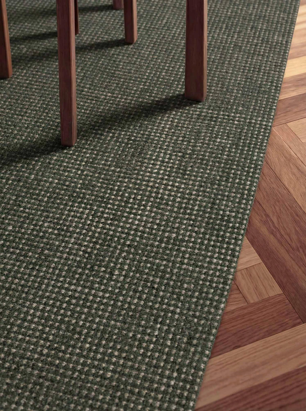 WOLLTEPPICH 160/230 cm Greenwich Dunkelgrün rechteckig  - Dunkelgrün, Basics, Textil (160/230cm) - Ted Baker