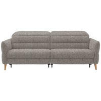 2-SITZER-SOFA in Webstoff Hellbraun  - Hellbraun/Eiche Bianco, Design, Holz/Textil (234-262/85-106/98-112cm) - Dieter Knoll