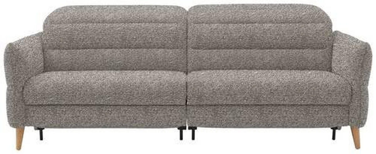 2-SITZER-SOFA in Webstoff Hellbraun  - Hellbraun/Eiche Bianco, Design, Holz/Textil (234-262/85-106/98-112cm) - Dieter Knoll
