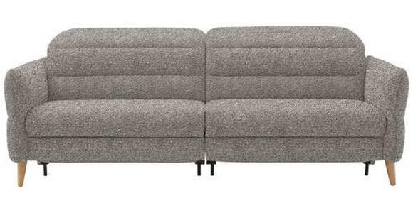 2-SITZER-SOFA in Webstoff Hellbraun  - Hellbraun/Eiche Bianco, Design, Holz/Textil (234-262/84/112cm) - Dieter Knoll