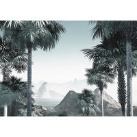 FOTOTAPET 400/280 cm  - vit/grön, Trend, papper (400/280cm) - Komar