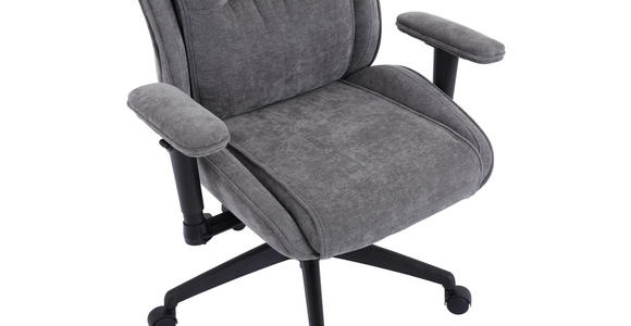 DREHSTUHL Chenille Grau - Schwarz/Grau, Design, Kunststoff/Textil (76/116-124/64.5cm) - Novel