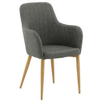 STOLSET 2 styck stål textilväv  - mörkgrå/naturfärgad, Design, metall/textil (57/93/62cm) - Livetastic