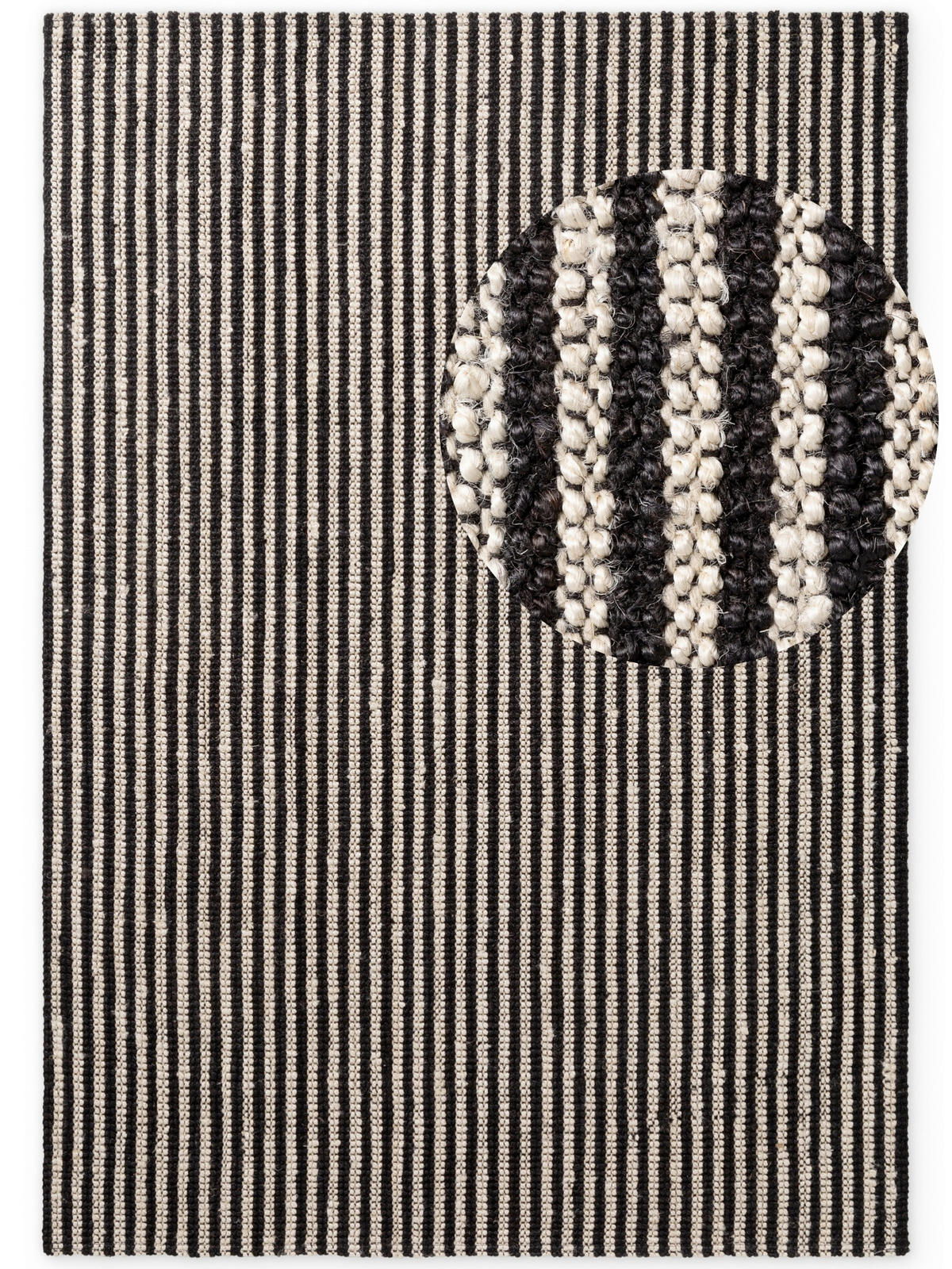 JUTETEPPICH 200/300 cm Harvest Creme, Schwarz  - Creme/Schwarz, Design, Textil (200/300cm) - Elle Decoration