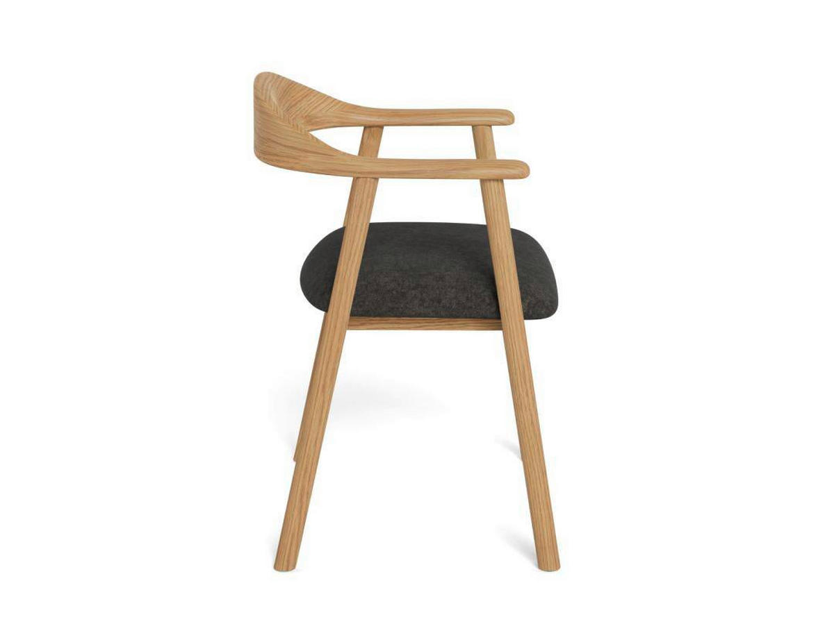 ARMLEHNSTUHL   Webstoff  Eichefarben, Dunkelgrau  - Eichefarben/Dunkelgrau, Modern, Holz/Textil (56/76/54cm) - MID.YOU