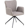 ARMLEHNSTUHL  in Webstoff  - Graubraun/Schwarz, MODERN, Textil/Metall (57,5/86/61,5cm) - MID.YOU