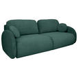 SCHLAFSOFA Chenille Grün  - Schwarz/Grün, KONVENTIONELL, Kunststoff/Textil (222/90/100cm) - Carryhome
