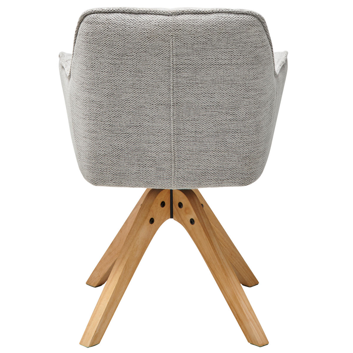 ARMLEHNSTUHL  in Webstoff  - Eichefarben/Hellgrau, Lifestyle, Holz/Textil (63/83/61cm) - MID.YOU