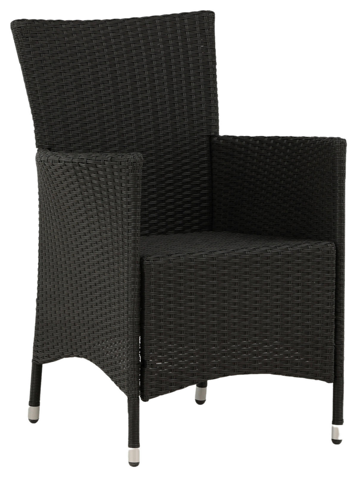 STAPELSESSEL Stahl Schwarz, Silberfarben  - Silberfarben/Schwarz, KONVENTIONELL, Kunststoff/Metall (60/88/60cm) - Gardenson