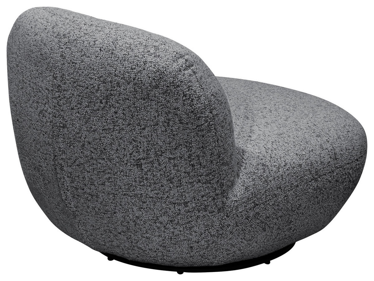 SESSEL in Webstoff Anthrazit  - Anthrazit/Schwarz, Modern, Textil/Metall (85/70/99cm) - MID.YOU