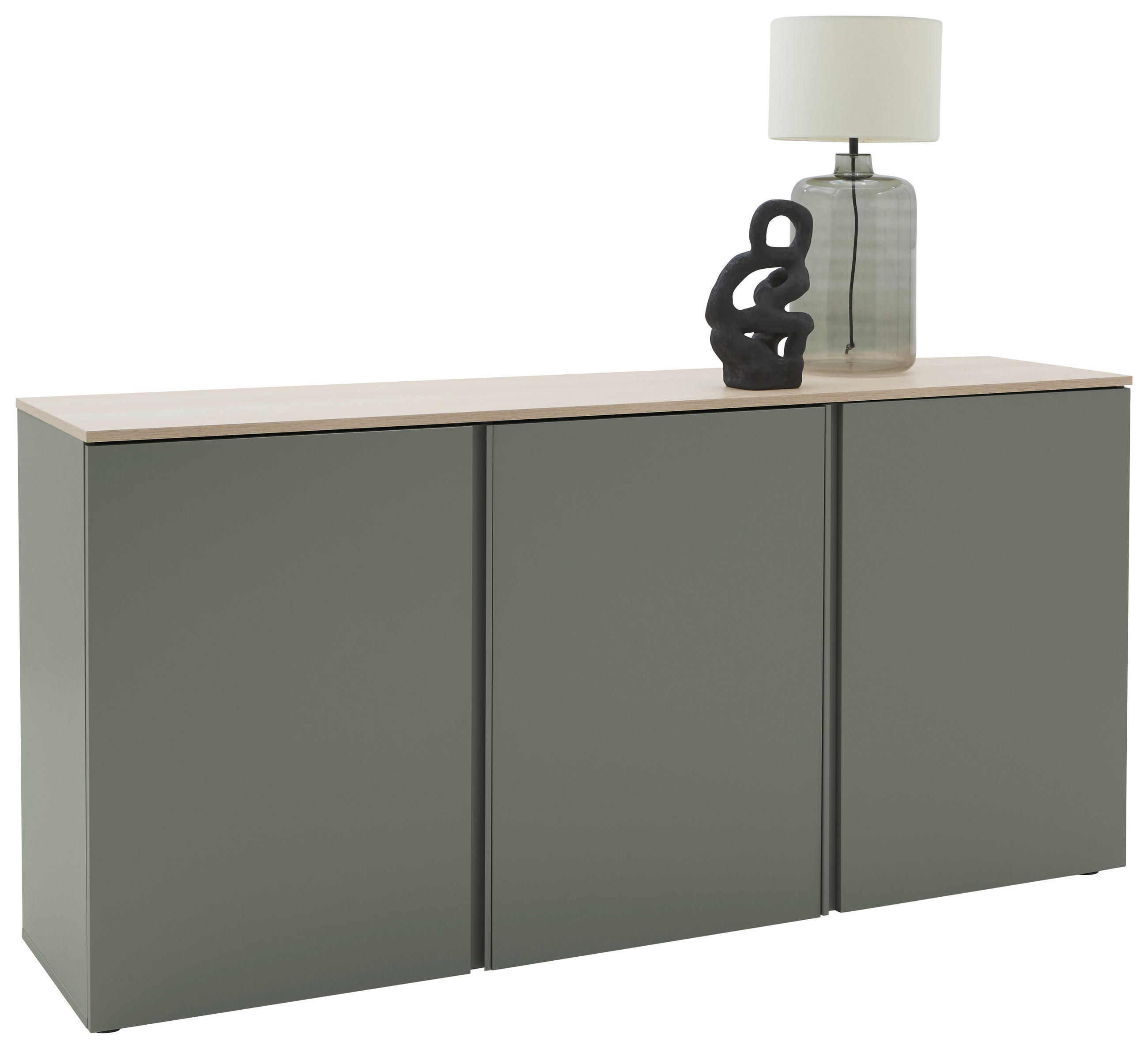 SIDEBOARD  in 181,7/89/43 cm  - Eichefarben/Schwarz, Design, Holzwerkstoff/Kunststoff (181,7/89/43cm) - Voleo