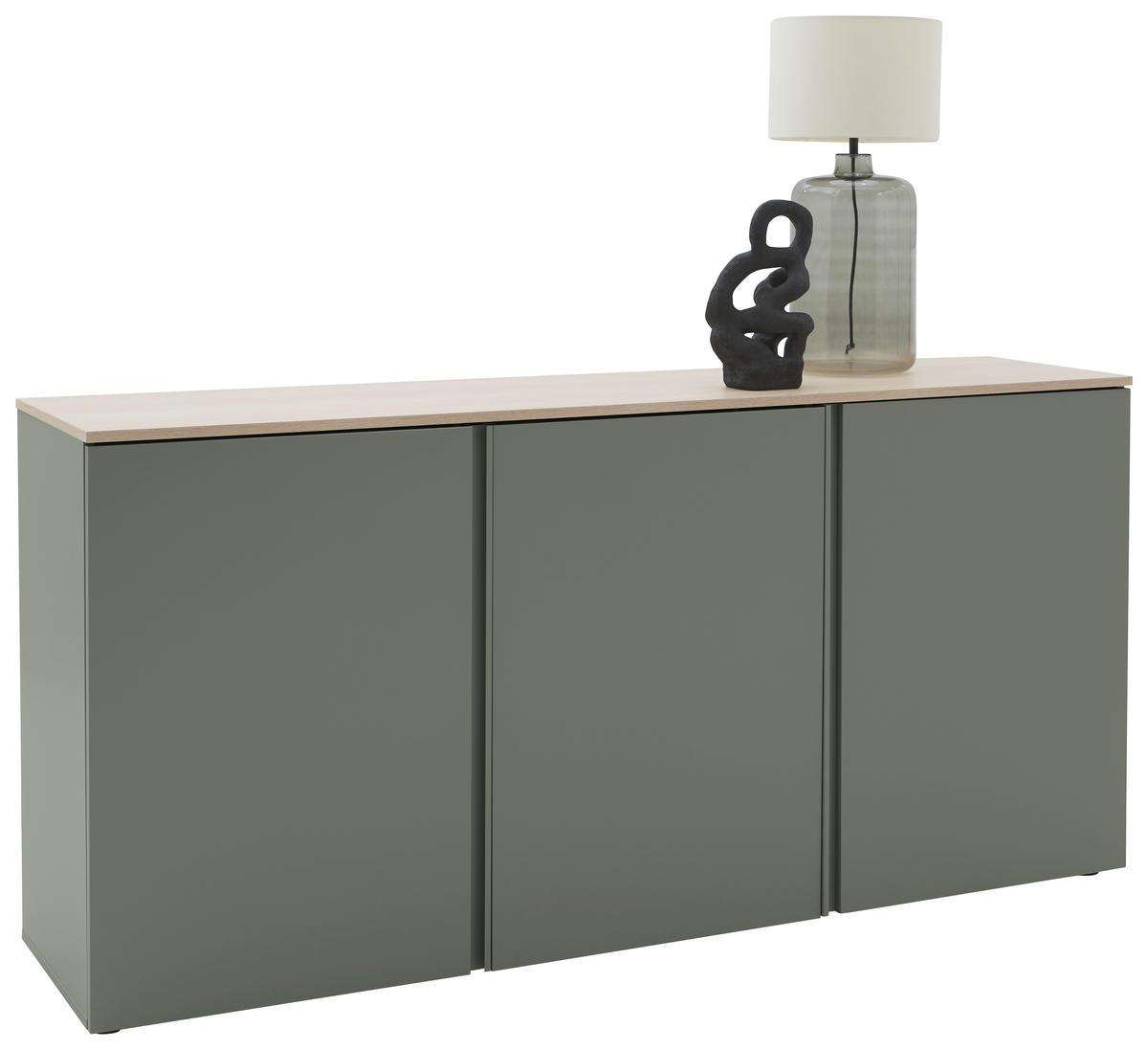 SIDEBOARD  in 181,7/89/43 cm  - Eichefarben/Schwarz, Design, Holzwerkstoff/Kunststoff (181,7/89/43cm) - Voleo