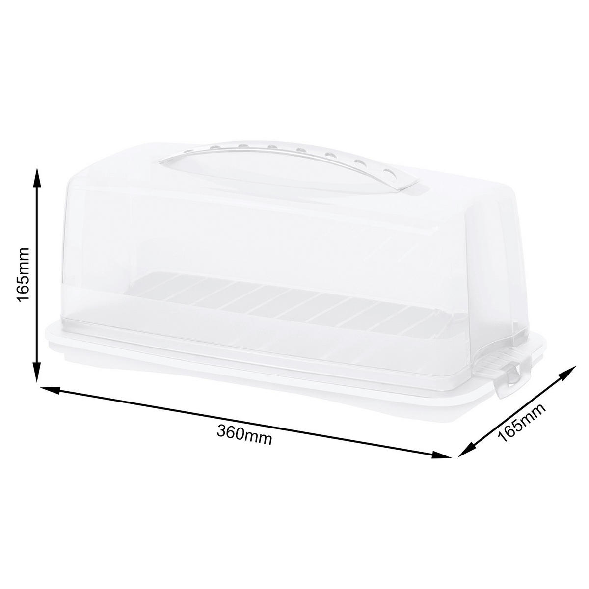 KUCHENTRANSPORTBOX - Transparent/Weiß, Basics, Kunststoff (36/16,5/16,5cm) - Rotho