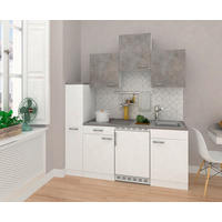 KÜCHENBLOCK 180 cm   in Weiss, Hellgrau  - Weiss/Hellgrau, Modern, Holzwerkstoff (180cm) - Respekta