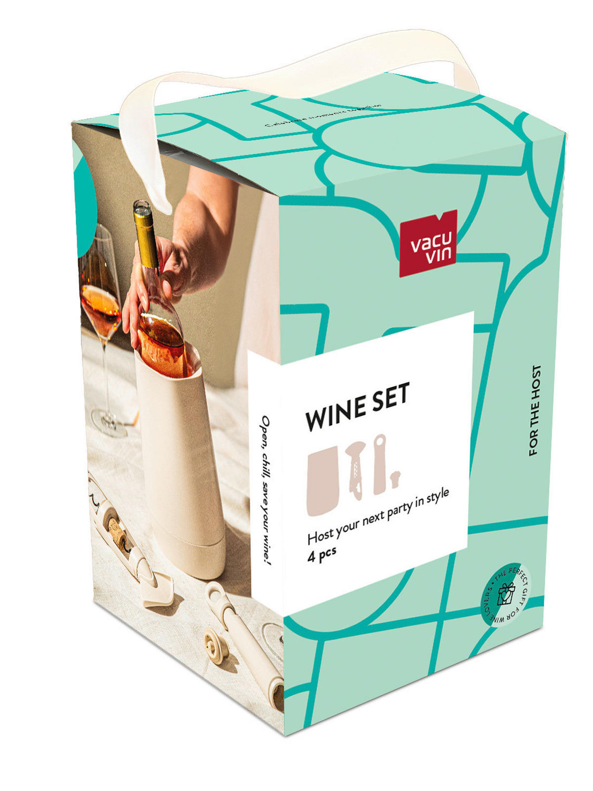 WEINSET - Sandfarben, Basics, Kunststoff (136/136/213cm) - Vacu Vin