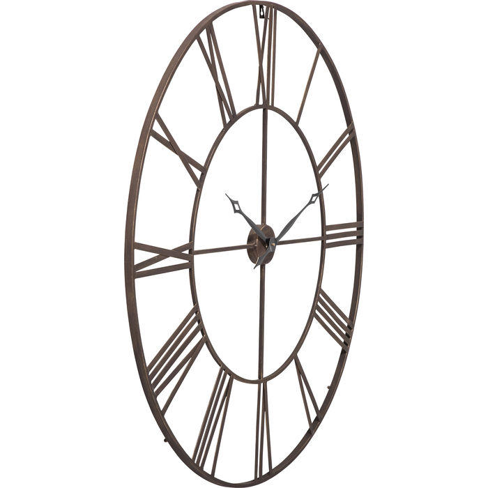 WANDUHR  Anthrazit, Bronzefarben  - Anthrazit/Bronzefarben, Design, Metall (120,5/120,5/4cm) - Kare-Design