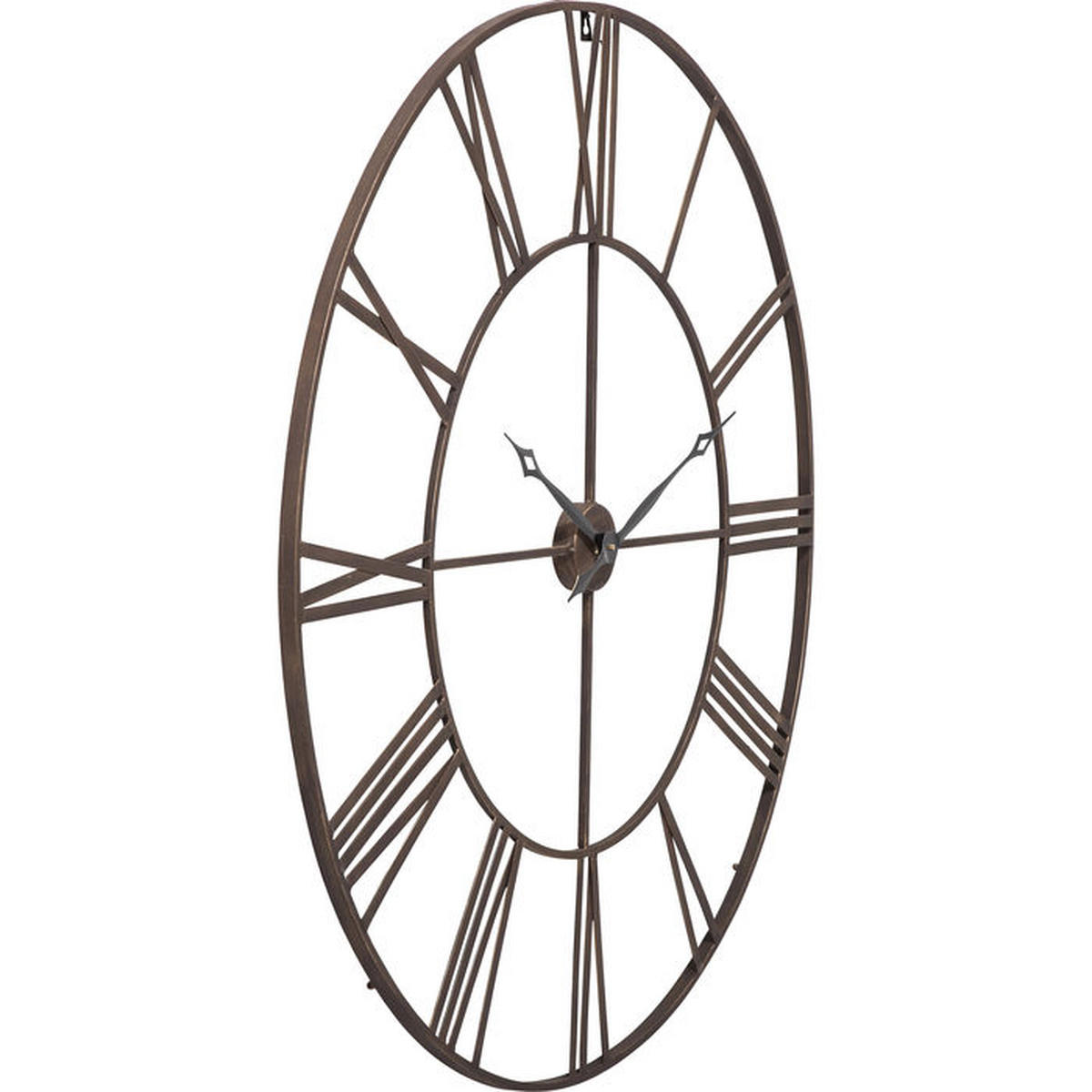 WANDUHR  Anthrazit, Bronzefarben  - Anthrazit/Bronzefarben, Design, Metall (120,5/120,5/4cm) - Kare-Design