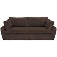 SCHLAFSOFA in Cord, Plüsch Dunkelbraun  - Dunkelbraun/Schwarz, Modern, Kunststoff/Textil (240/90/120cm) - Carryhome