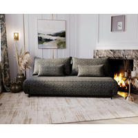 SCHLAFSOFA Jacquard Dunkelgrau Stoffauswahl, Rücken echt  - Dunkelgrau/Schwarz, Design, Textil/Metall (212/90/95cm) - Livetastic