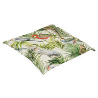 GARTENSITZKISSEN in Grün, Beige Vogel  - Beige/Grün, Design, Textil (48/4/48cm)