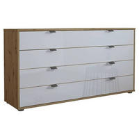SIDEBOARD  in 141/70/43 cm  - Schieferfarben/Eiche Bianco, KONVENTIONELL, Glas/Holzwerkstoff (141/70/43cm) - Dieter Knoll