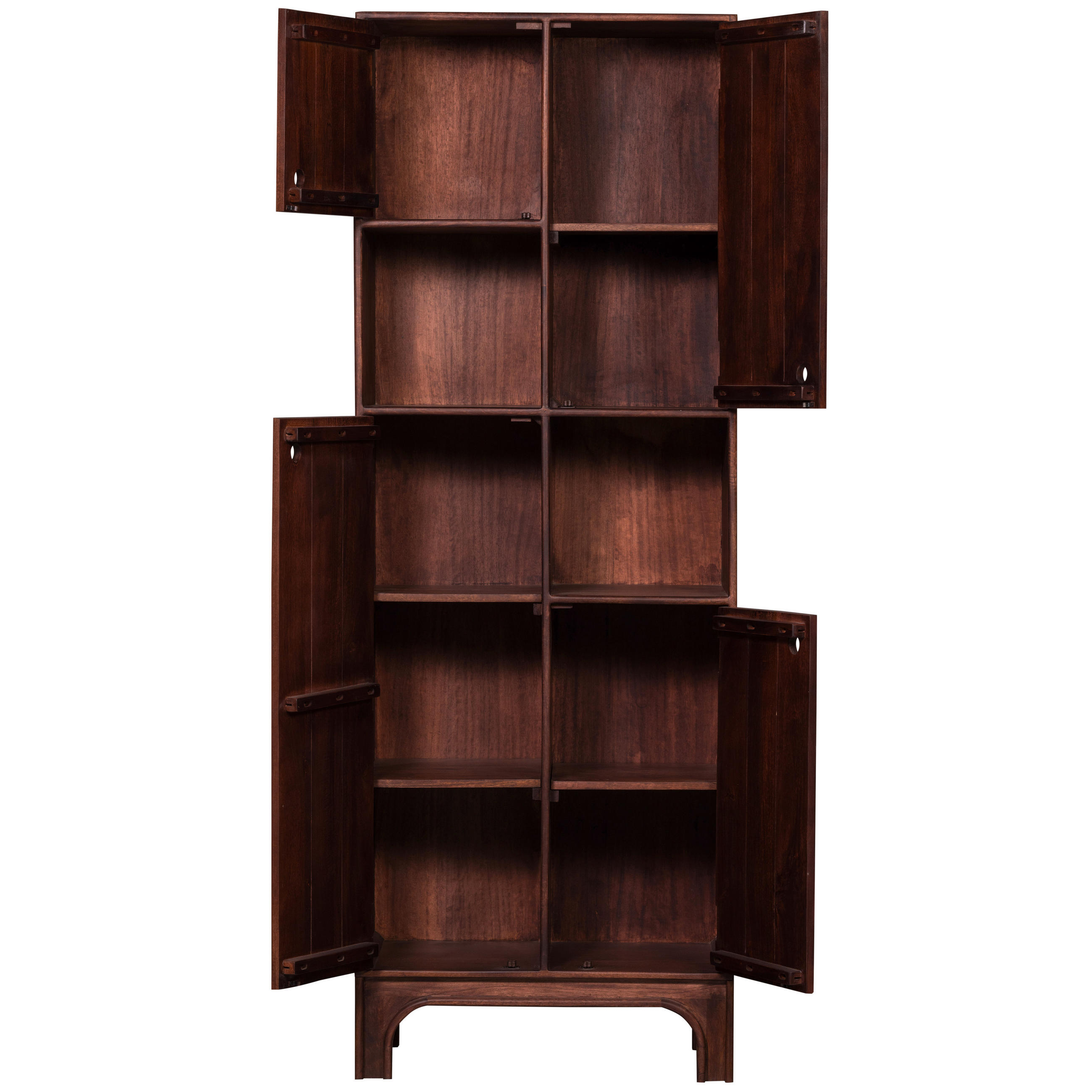HOCHSCHRANK 75/210/45 cm - Walnussfarben, Design, Holz (75/210/45cm) - Livetastic