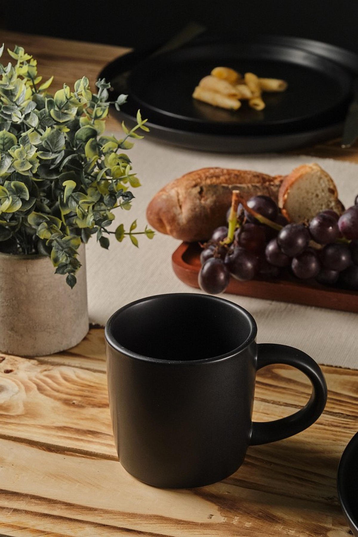 KOMBISERVICE Salerno 16-teilig  - Schwarz, Trend, Keramik - Novel