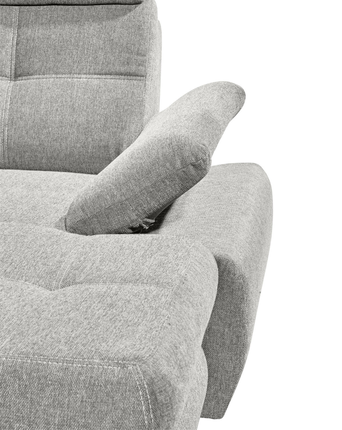 WOHNLANDSCHAFT in Webstoff Silberfarben  - Silberfarben, Modern, Kunststoff/Textil (233/349/177cm) - MID.YOU