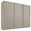 SCHWEBETÜRENSCHRANK  in Sandfarben  - Sandfarben/Alufarben, Design, Holzwerkstoff/Metall (280/222/68cm) - Moderano