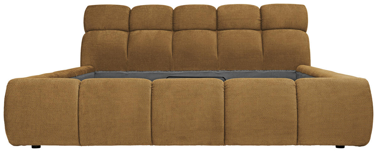 POLSTERBETT 160/200 cm  in Currygelb  - Currygelb/Schwarz, Design, Kunststoff/Textil (160/200cm) - Esposa