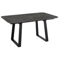 ESSTISCH rechteckig Schwarz  - Schwarz, Basics, Holzwerkstoff/Metall (160/95/76cm) - Celina Home
