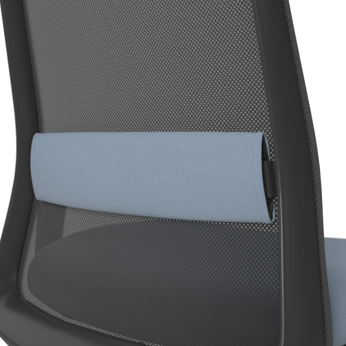 DREHSTUHL Schwarz, Pastellblau  - Pastellblau/Schwarz, MODERN, Kunststoff/Textil (70/103-115/70cm)