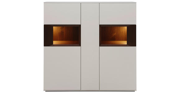 HIGHBOARD 150/145,3/37,1 cm - Nussbaumfarben/Weiß, Design, Holz/Holzwerkstoff (150/145,3/37,1cm) - Dieter Knoll